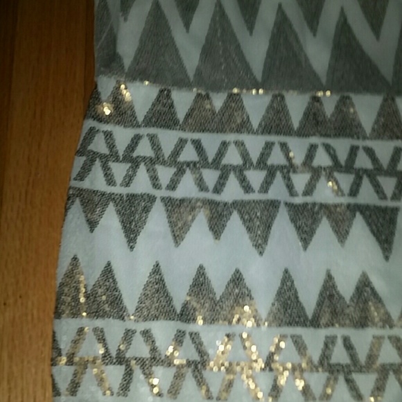 Elisa B. NWT Silver Gold White Sequin Dress - Picture 2 of 5